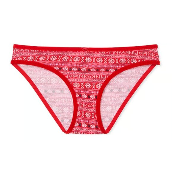 VS PINK Cotton Velvet-Trim Bikini Panty - XXL - Picture 3 of 6